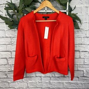 Ann Taylor Orange Long Sleeve Cardigan Sweater NWT